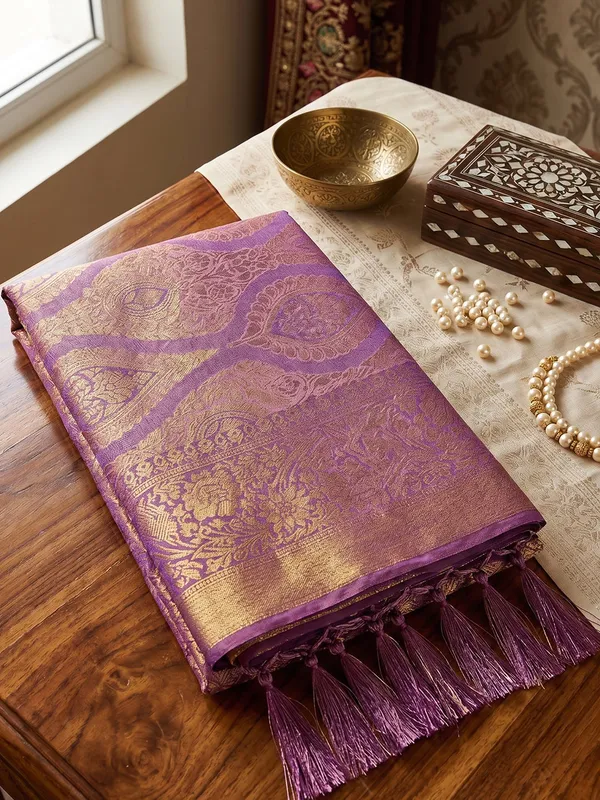Mauve_Purple_Banarasi_Silk_Saree_For_Women