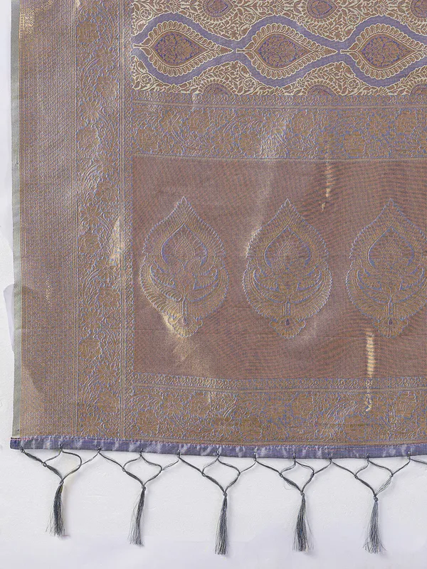 Silver_Grey_Banarasi_Silk_Saree_For_Women