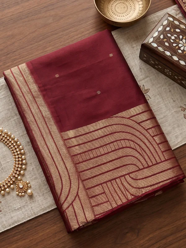 Maroon_Art_Silk_Saree_For_Women