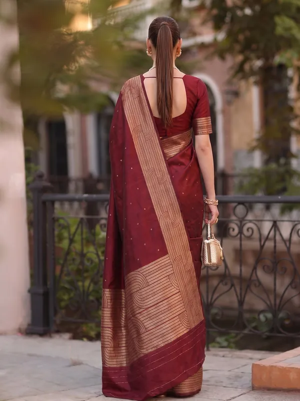 Maroon_Art_Silk_Saree_For_Women