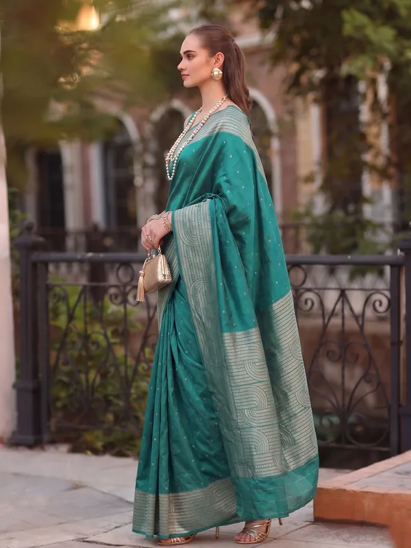 Teal_Art_Silk_Premium_Saree_For_Women