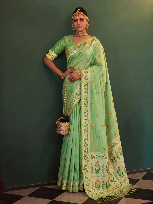 Green_Tissue_Silk_Saree_For_Women