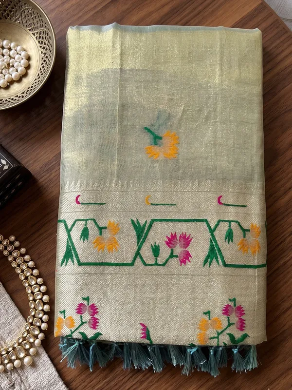 Sky_Blue_Tissue_Silk_Saree_For_Women