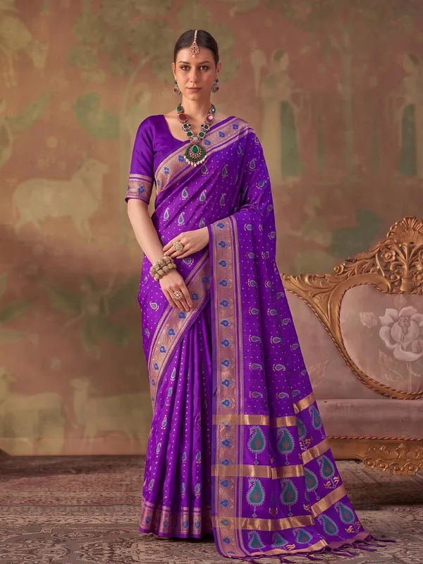 Purple_Soft_Silk_Saree_For_Women