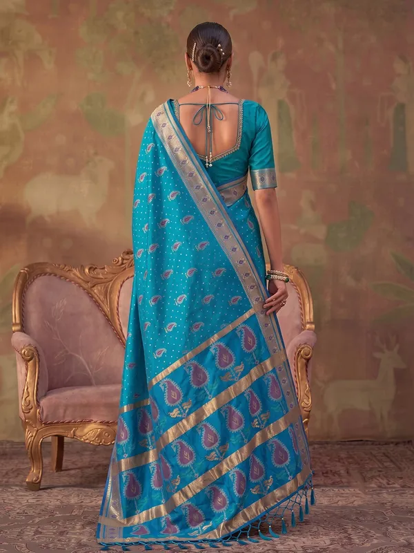 Sky_Blue_Soft_Silk_Saree_For_Women