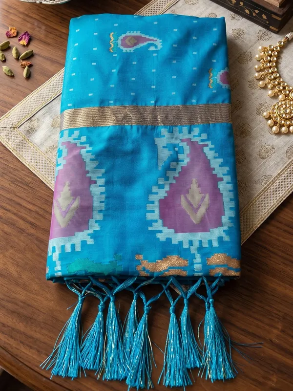 Sky_Blue_Soft_Silk_Saree_For_Women