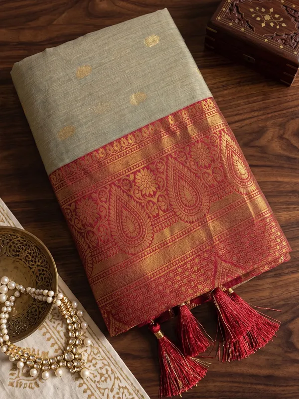 Beige_Maroon_Cotton_Saree_For_Women