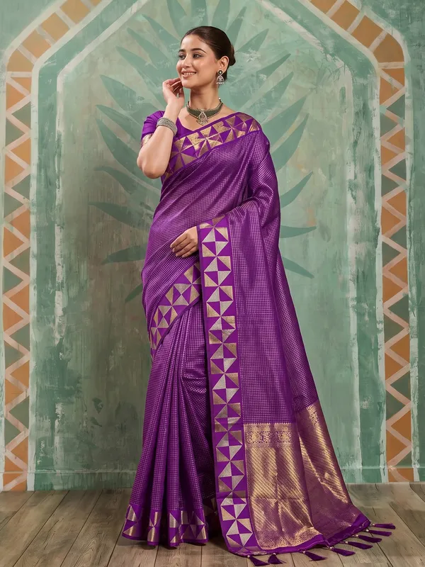 Purple_Art_Silk_Zari_Border_Saree_For_Women