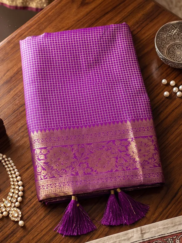 Purple_Art_Silk_Zari_Border_Saree_For_Women