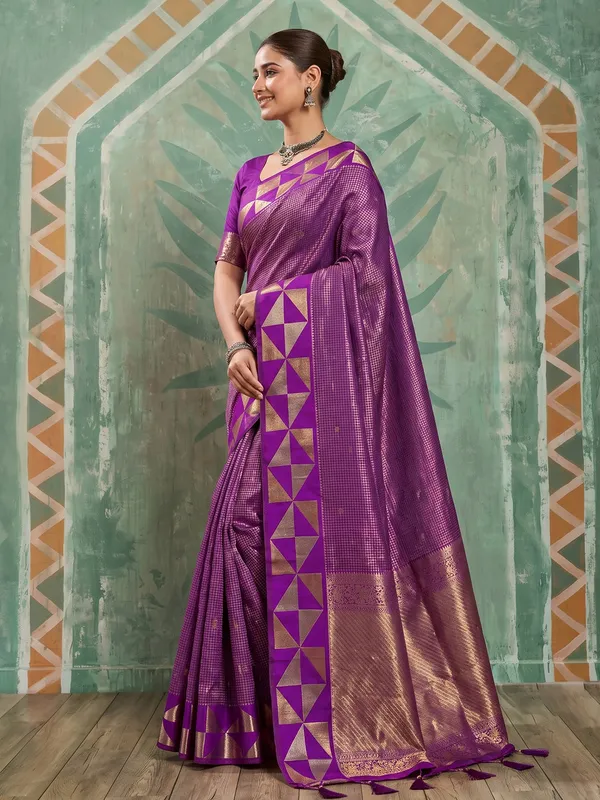 Purple_Art_Silk_Zari_Border_Saree_For_Women