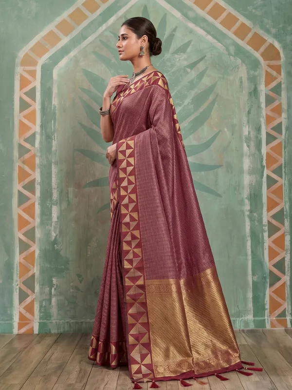 Maroon_Art_Silk_Zari_Border_Saree_For_Women