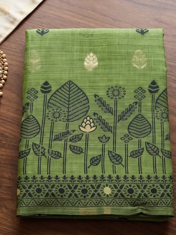 Light_Green_Cotton_Woven_Saree_For_Women