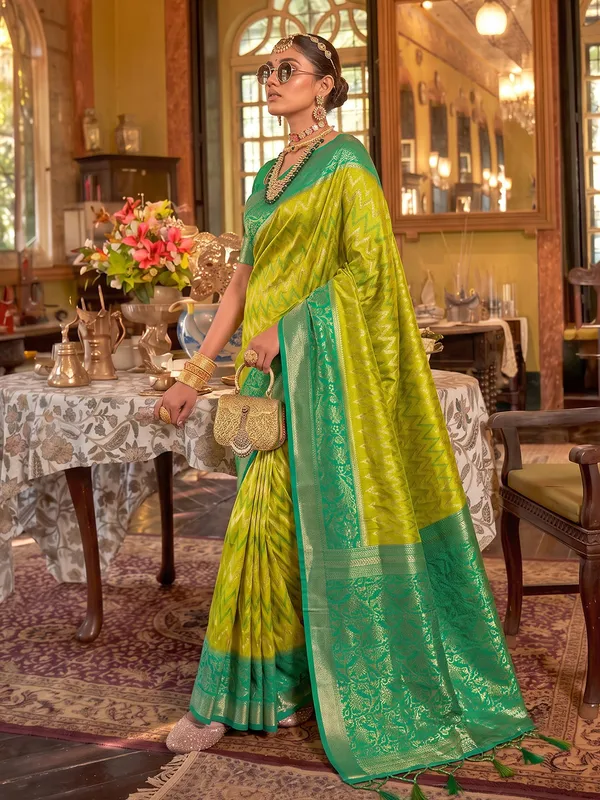 Light_Green_Banarasi_Silk_Saree_For_Women