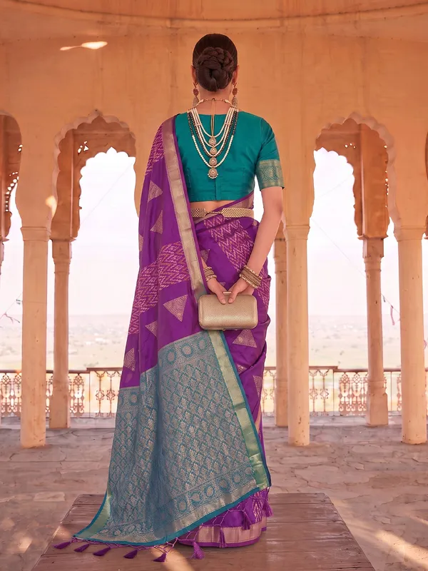 Purple_Soft_Silk_Teal_Border_Woven_Saree_For_Women