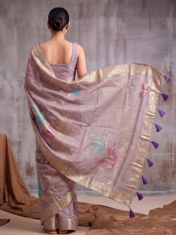 Mauve_Cotton_Woven_Saree_For_Women