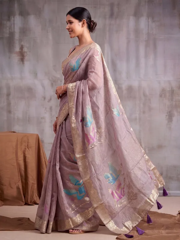 Mauve_Cotton_Woven_Saree_For_Women