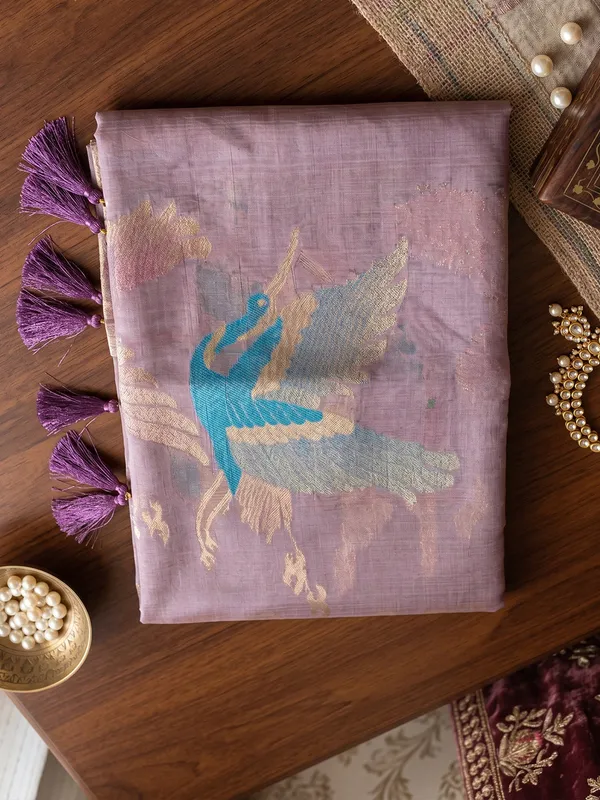 Mauve_Cotton_Woven_Saree_For_Women