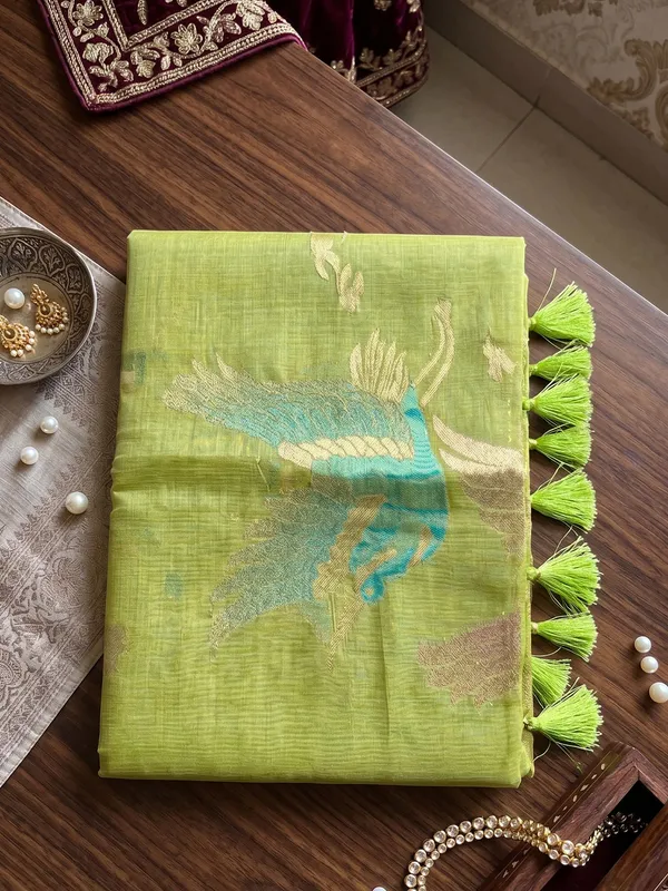 Olive_Green_Cotton_Saree_For_Women