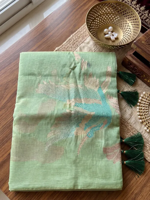 Patel_Green_Cotton_Saree_For_Women