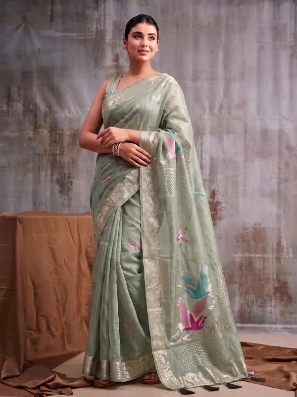 Patel_Green_Cotton_Saree_For_Women