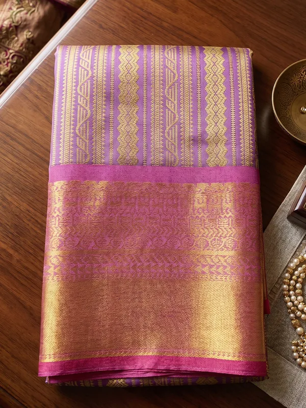 Purple_Kanjivaram_Silk_Striped_Saree_For_Women