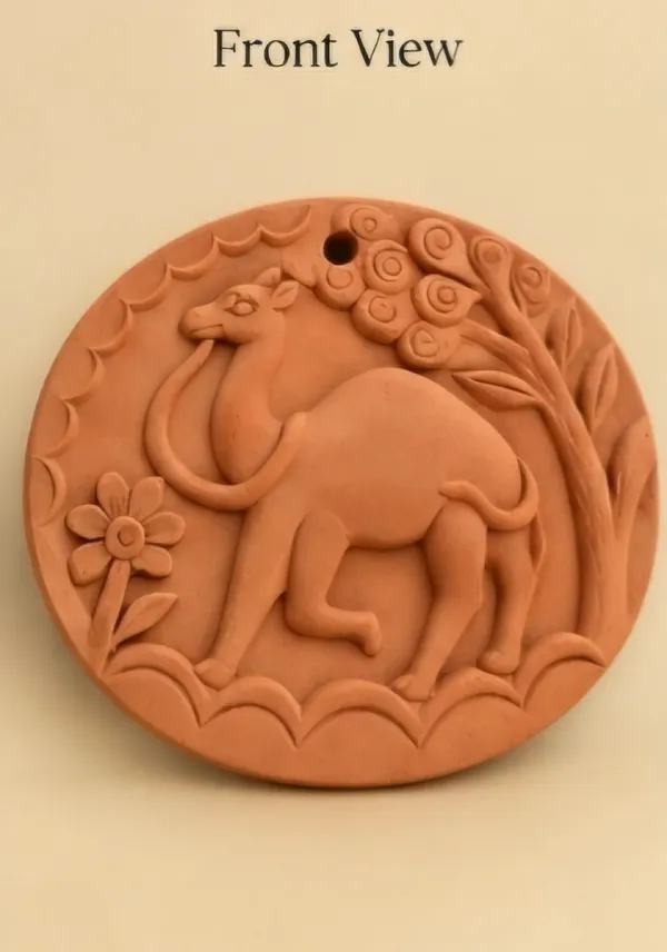 Terracotta_Traditional_Embossed_Camel_Wall_Plaque