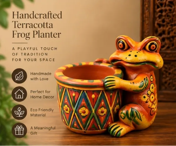 Terracotta_Handpainted_Frog_Planter_Pot