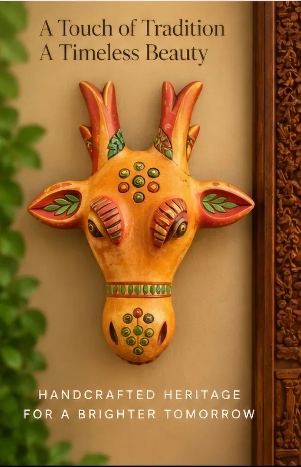 Terracotta_Tribal_Hand-Painted_Giraffe_Wall_Decor