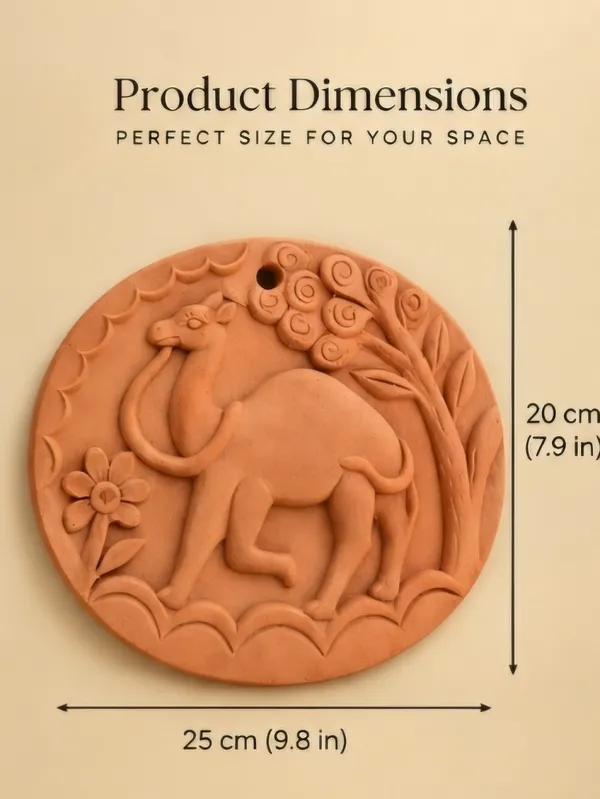 Terracotta_Traditional_Embossed_Camel_Wall_Plaque