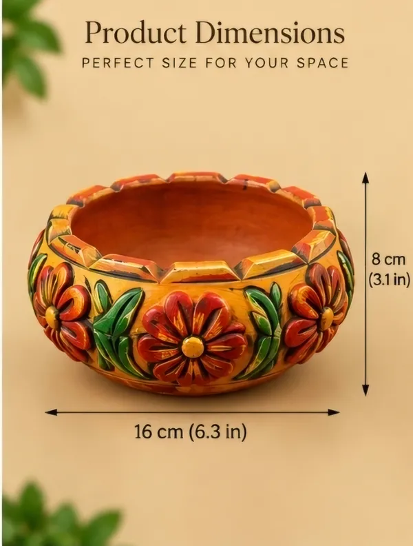 Terracotta_Traditional_Floral_Hand-Painted_Decorative_Bowl