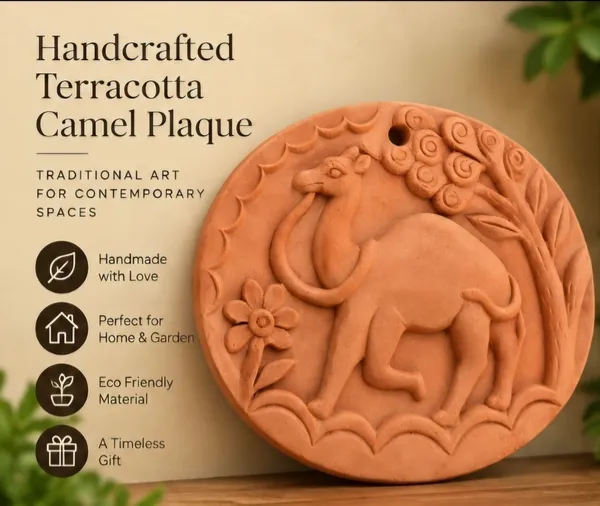 Terracotta_Traditional_Embossed_Camel_Wall_Plaque