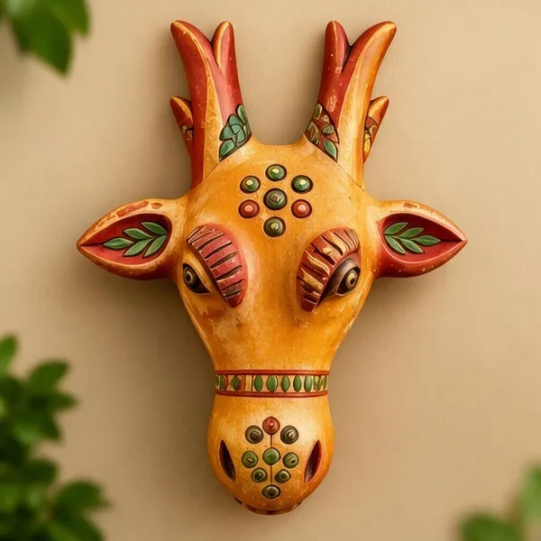 Terracotta_Tribal_Hand-Painted_Giraffe_Wall_Decor