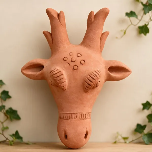 Terracotta_Artistic_Giraffe_Head_Wall_Decor