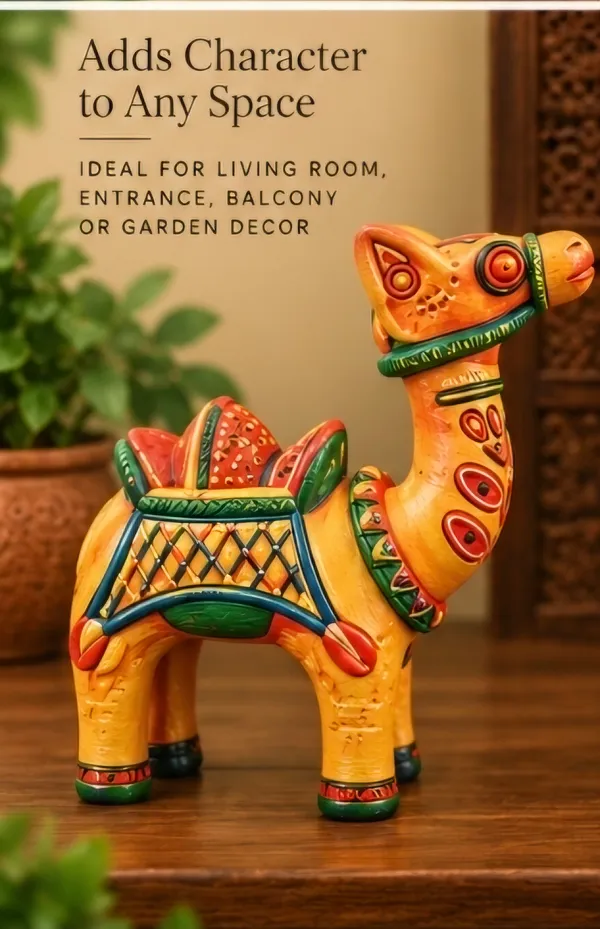Terracotta_Traditional_Hand-Painted_Standing_Camel_Figurine
