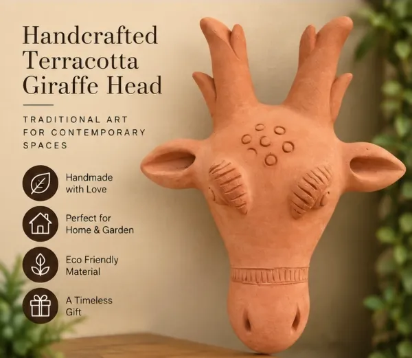 Terracotta_Artistic_Giraffe_Head_Wall_Decor