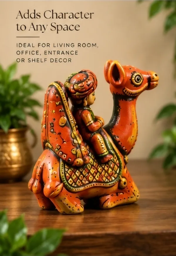 Terracotta_Rajasthani_Hand-Painted_Camel_With_Couple_Figurine