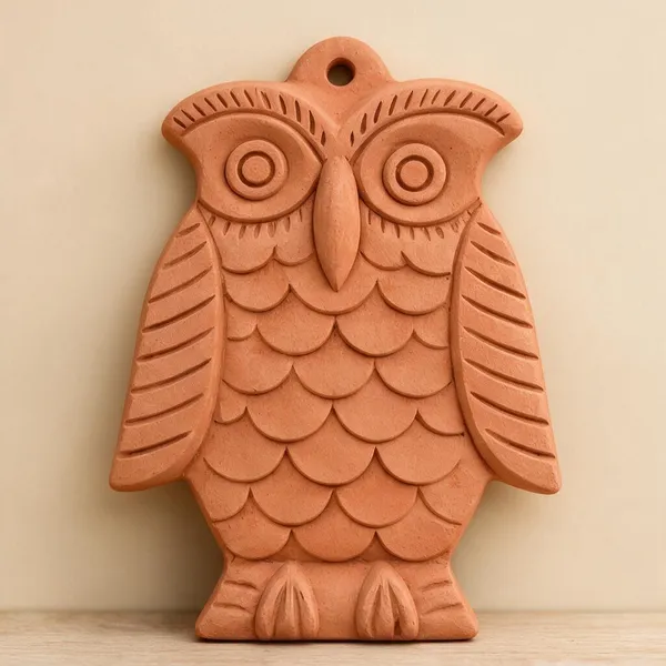 Terracotta_Traditional_Carved_Owl_Wall_Hanging