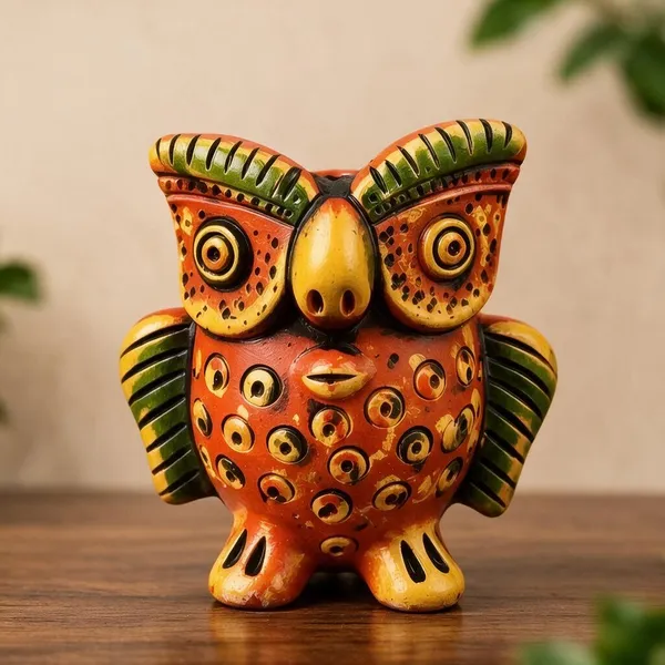 Terracotta_Handcrafted_Engraved_Owl_Figurine