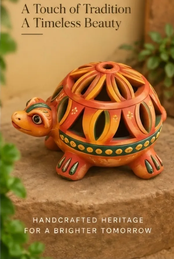 Terracotta_Decorative_Cutwork_Turtle_Lantern