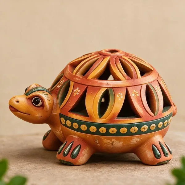 Terracotta_Decorative_Cutwork_Turtle_Lantern