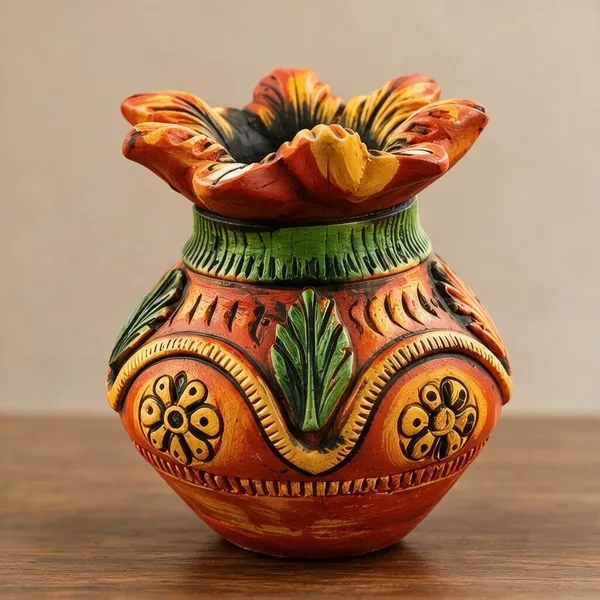 Terracotta_Traditional_Floral_Decorative_Vase