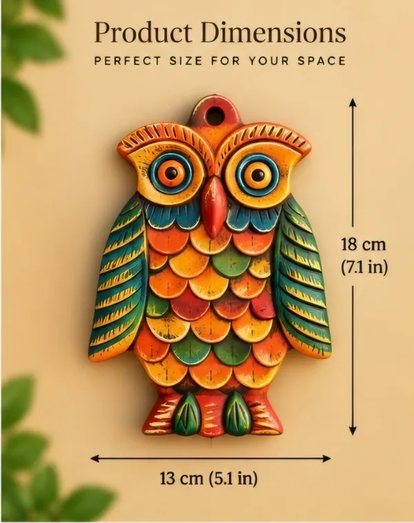 Terracotta_Decorative_Hand-Painted_Owl_Wall_Hanging