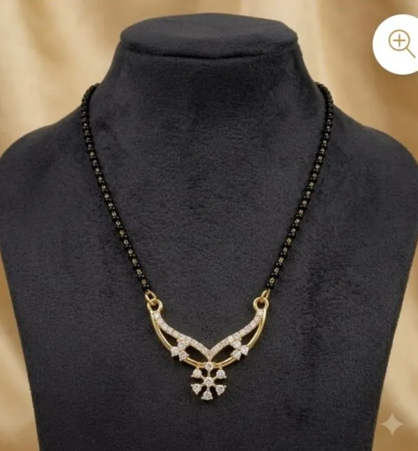 Black_Bead_Gold_Tone_Pendant_Necklace_for_Women