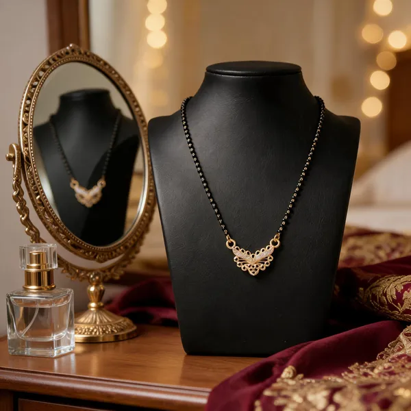 Black_Beaded_Gold_Tone_Mangalsutra_Necklace_For_Women