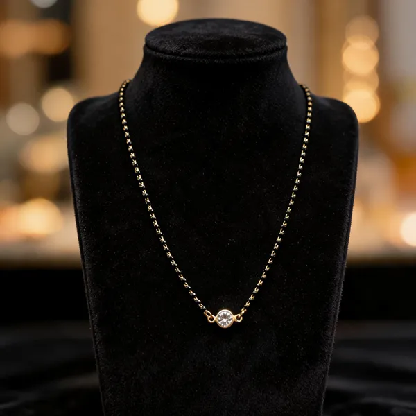 Black_And_Gold_Tone_Beaded_Mangal_Sutra_Necklace
