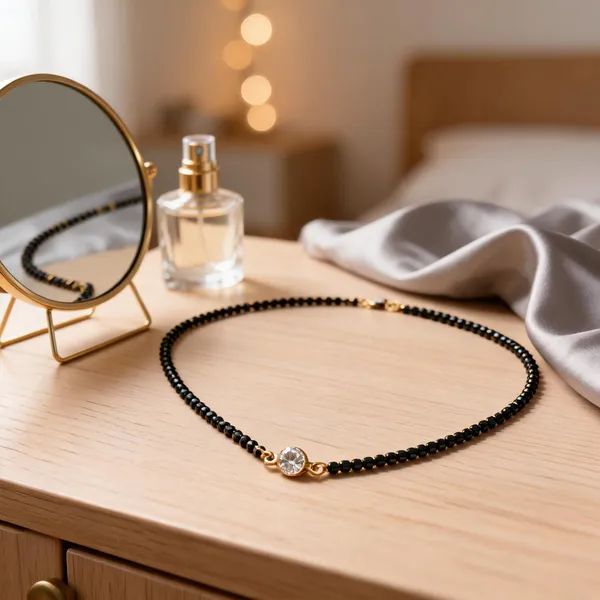 Black_And_Gold_Tone_Beaded_Mangal_Sutra_Necklace