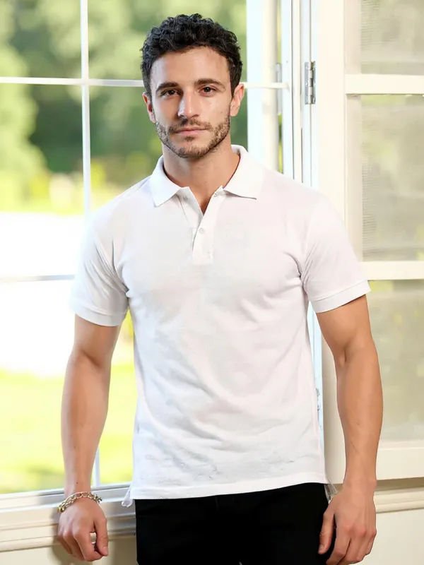 Pique_Polo_T_Shirt_White