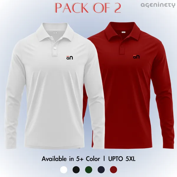 Pack_Of_2_Full_Sleeve_Polo_T_Shirt_Black_Bottle_Green