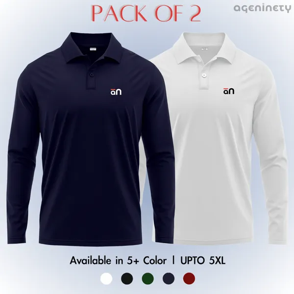 Pack_Of_2_Full_Sleeve_Polo_T_Shirt_Black_Bottle_Green