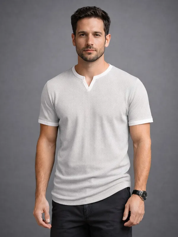 Waffle_V_Neck_T_Shirt_Light_Grey